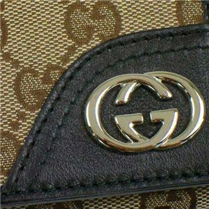 GUCCI(グッチ) 長札財布 204836 9769 ブラック/ベージュ